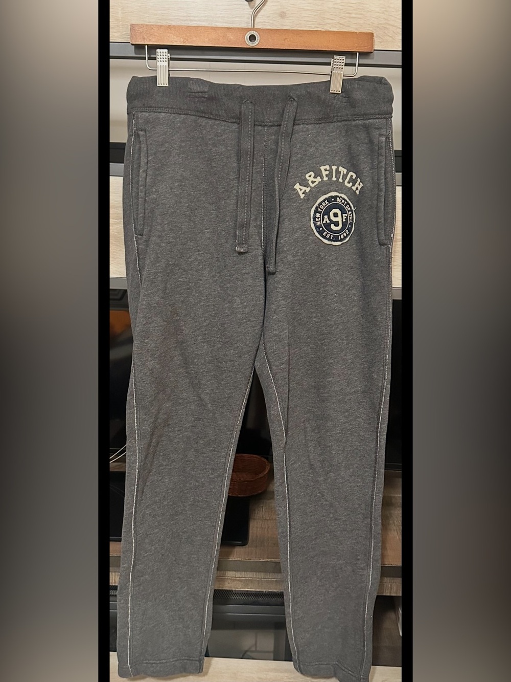 Abercrombie & Fitch Dark Gray Logo Joggers